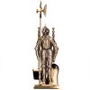 Barton Living Medieval Middle Ages Irons Knight Fireplace Tool Set Wood Stove Logs Brass - 3 of 4