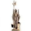 Barton Living Medieval Middle Ages Irons Knight Fireplace Tool Set Wood Stove Logs Brass - image 3 of 4