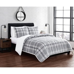 Cozy Teddy Plaid Comforter Set - Cannon - 1 of 4