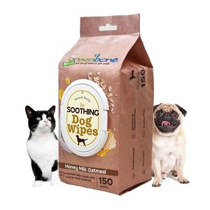 Greenbone Honey Scented Soothing Dog Wipes - 150ct - 1 of 4