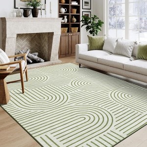 Rug for Hallways, Abstract Kitchen Runner Rugs Non Slip Bath Runners, Washable Runner Rug for Bedroom, Entryway Bathroom Laundry Dorm - 1 of 4