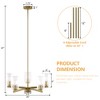 Maxax 26" 5-Light Gold Hardware & Glass Chandelier,  Modern Glam Ceiling Lighting for Living Room Dining Room Bedroom - 4 of 4