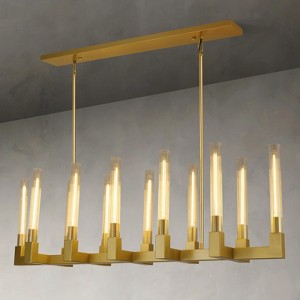CityFurn 12-Light Kitchen Island Modern Linear Chandelier - 1 of 4