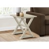 Vynxaria Transitional Square Accent Table - Antique White Veneer Finish, 22" L x 23.5" W x 23.5" H - 2 of 4