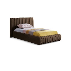 Meridian Furniture,Nico Velvet Bed - 1 of 4