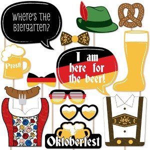 Big Dot of Happiness Oktoberfest - Beer Festival Photo Booth Props Kit - 20 Count - 1 of 4