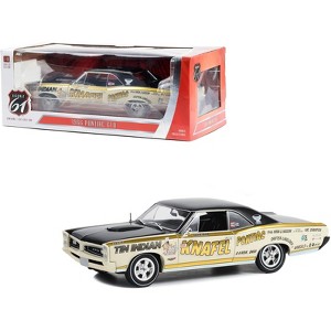 1966 Pontiac GTO Black and Cream w/Gold Stripes "Tin Indian - Knafel Pontiac, Akron, Ohio" 1/18 Diecast Model Car by Highway 61 - 1 of 3