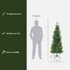 LuxenHome 6Ft Holiday Slim Artificial Pampas Grass Tree in Green - 4 of 4