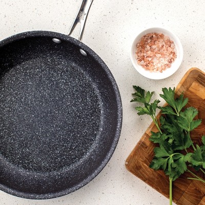 Basalt 10" Black Aluminum Saute Skillet with Ceramic Coating
