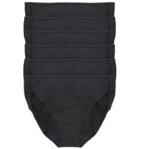 Felina Cotton Stretch Hi Cut Panty (6-Pack) Full Coverage Underwear for Women - Sexy Lingerie Panties for Women, Style: C1818 - 1 of 2