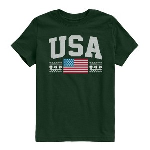 Boys' - Instant Message - USA Sport Sweater Short Sleeve Graphic T-Shirt - 1 of 4