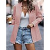 Women's Casual Business Open Front Long Sleeve Notch Lapel Office Blazer Jacket - 3 of 4