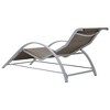 vidaXL Patio Lounge Chair Porch Poolside Sunbed Backyard Sunlounger Textilene - Taupe - 4 of 4