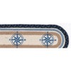 Earth Rugs Compass Rose Oval Stair Tread 27"x8.25" – Nautical Coastal Decor - 2 of 3