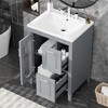 TUYOHW Bathroom Vanity with Sink, Bathroom Vanity Cabinet with Two Drawers and Door, Adjustable Shelf, Solid Wood and MDF - 4 of 4