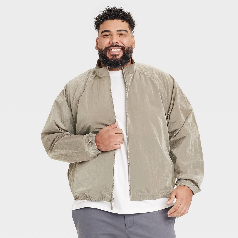 Men's Big & Tall Hooded Rain Coat - Goodfellow & Co™ Gray 3XLT