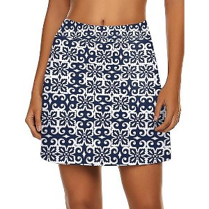 Ekouaer Women's Active Performance Skort Lightweight Skirt for Running Tennis Golf Workout Sports - 1 of 4