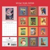 2026 Square Wall Calendar, Vintage Travel Posters, 16-Month Arts & Antiques Theme with 180 Reminder Stickers (12x12 In) - 4 of 4