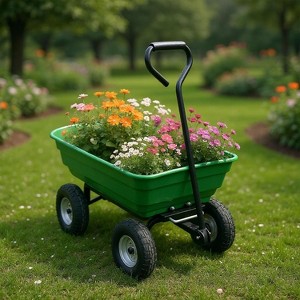 Heavy Duty Hand Truck, Utility Wheelbarrow for Home and Yard, Large Garden Cart Can Carry Snow and Outdoor Equipment - 1 of 4