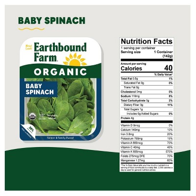 Earthbound Farm Fresh Organic Baby Spinach - 5oz