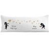 Sweet Jojo Designs Girl Body Pillow Cover (Pillow Not Included) 54in.x20in. Hers and Hers Gold Black White - 2 of 3