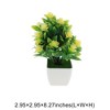 Unique Bargains Artificial Plants 17-Bud Square Pot Plum Blossom Arrangement Plastic 2.95"x2.95"x8.27" 1 Pcs - 3 of 4