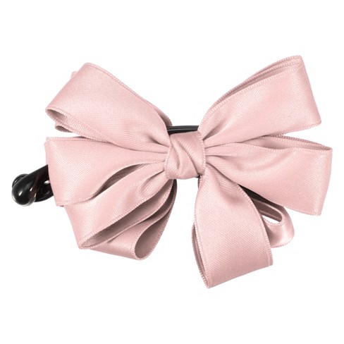 Prettylittlething Women's Pink Long Bow Ribbon Hair Clips