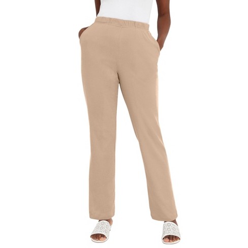 Jessica London Women's Plus Size Soft Ease Pant - 34/36, Beige