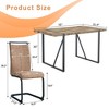 ModernLuxe 5/7 PCS Dining Set for 4/6, Modern Dining Table Set with Upholstered Dining Chairs, Brown+Black - 3 of 4