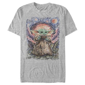 Men's Star Wars The Mandalorian The Child Starry Night T-Shirt - 1 of 4
