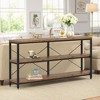UbMelt 55.12 Inch Console Table with 3-Tier Storage Shelves,Industrial Entryway Table for Living Room & Entryway,Brown - 4 of 4