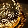 Sullivans 19.75" Leaf Pattern Metal Dome LED Fountain , Gray - 2 of 4