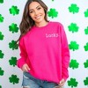 Simply Sage Market Women's Graphic Sweatshirt Embroidered Lucky Typewriter Mini - 2 of 4