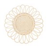Saro Lifestyle Spiral Loops Rattan Placemat (Set of 4), Beige, 15"x15" - 2 of 4