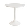 FONTOI Dining Tables with a Round Manufactured Tabletop, Glam Style, Special Design, International Concept, White, 31.5"*31.5"*29.5" - 4 of 4
