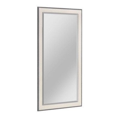 29.5" x 53.5" Textured Mat Liner Frame Mirror Gray - Head West