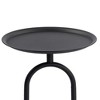 NicBex Lantern-Shaped Metal End Tables Living Room, Retro Tray Side Table with Weighted Base, Small Side Table, Round End Table, Small Coffee Table - 4 of 4