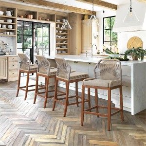 Arceso 26.5"H Counter Height Bar Stools , Boho-Style Rattan Chairs - 1 of 4