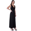 Womens V-Neck Tie Back Empire Waist Sleeveless Maxi Dress - 24seven Comfort Apparel™ - 2 of 4