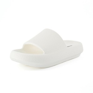 CUSHIONAIRE Feather Slides – Comfortable Cloud Cushion House Slippers for Women, Indoor Outdoor EVA Foam Foot Spa Shower Shoes, Non-Slip Arch Support - 1 of 4