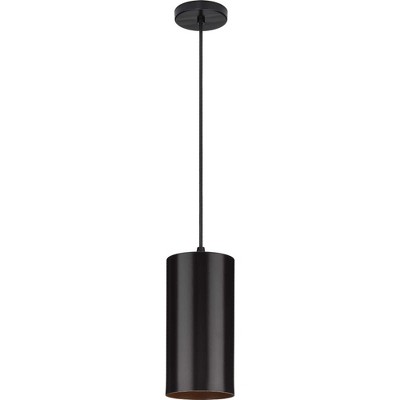 Antique Bronze 6" Aluminum Cylinder Outdoor Hanging Pendant Light