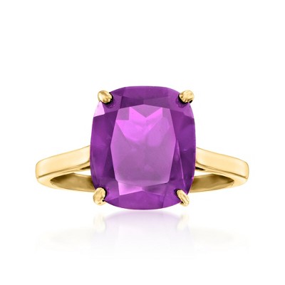 Ross-Simons 5.50 Carat Amethyst Ring in 18kt Gold Over Sterling