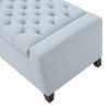 PAGED 50.75 Inch Storage Ottoman Bench Modern Velvet Bench, Under Bed Storage for Living Room, Bedroom, Entryway - 4 of 4
