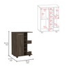 Kitchen Cart with 2 Open Liquor Bottle Shelves and Four Casters - 3 of 4