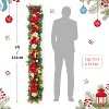 6FT Christmas Wreath with Lights, Pre-assembled Outdoor Christmas Wreath, Christmas Decorations for Fireplace, Stairs, Windows, Home, Apartment - 4 of 4