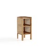 Set of 2 Versailles End Tables Natural - Manhattan Comfort: Boho Ash Wood, Half Moon, Fixed Shelves - 4 of 4