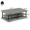 Christopher Knight Home Cortez Modern 55" Wood Coffee Table with 2 Open Storage Shelves - 3 of 4