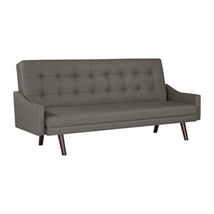 Oak Creek Click Clack Futon Sofa Bed Taupe Gray - Handy Living, Brown Gray