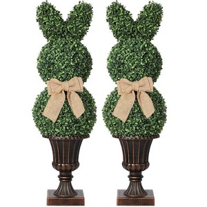 Realistic Rabbit Statue - 38-inch Indoor/Outdoor Home Garden Gift - Artificial Animal Accent for Yard or Patio Decor - 1 of 4