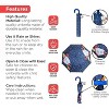 Addie & Tate Girls and Boys Rain Coats and Umbrella set, Kids Ages 3T-7 Years (Space/Celestial) - 4 of 4